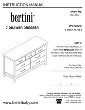 Bertini DA1805-1 Instruction Manual