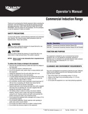 Vollrath Intrigue 6951020 Operator's Manual