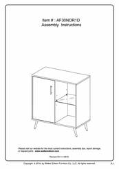 Walker Edison AF30NOR1D Assembly Instructions Manual