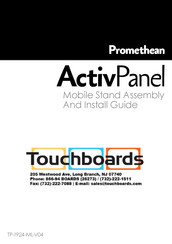 promethean APTMS-FRAME-2 Assembly And Install Manual