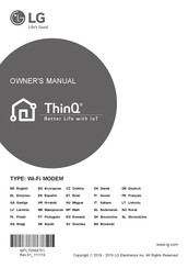 LG ThinQ Wi-Fi MODEM Owner's Manual
