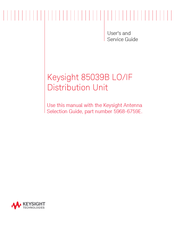 Keysight Technologies 85039B IF User's And Service Manual