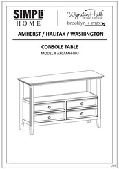Simple Home WyndenHall Brooklyn + Max AXCAMH-003 Manual