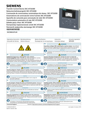 Siemens 3KC ATC6300 Operating Instructions Manual