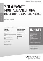 solarwatt BLUE 60M Installation Instructions Manual
