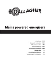 Gallagher 3E0708 Master Series Instructions Manual