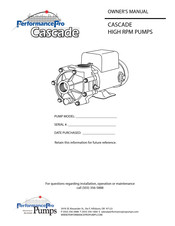 PerformancePro Cascade Series Owner's Manual