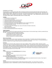 Osp TUX-43 Manual