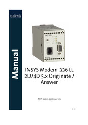 INSYS Modem 336 LL 2D/4D 5.x Originate / Answer Manual