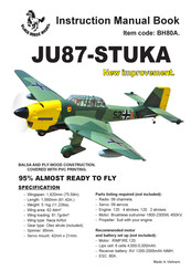 Black Horse Model JU87-STUKA Instruction Manual Book