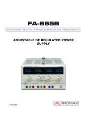 Promax FA-665B User Manual