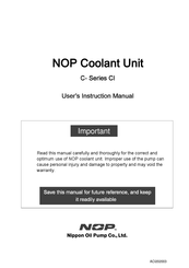 Nippon Oil Pump C Series User Instruction Manual