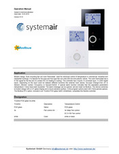 SystemAir TControl POD glass 3s white Operation Manual