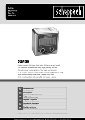 Scheppach GM09 Translation From The Original Instruction Manual