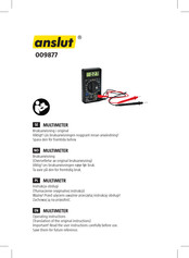 Anslut 009877 Operating Instructions Manual