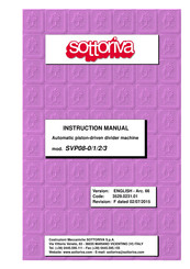 Sottoriva SVP08-2 Instruction Manual