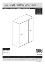Argos New Sywell 343/9692 Assembly Instructions Manual