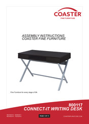 Coaster 800117 Assembly Instructions Manual