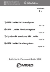 Conrad MPA Livelike Operating Instructions Manual