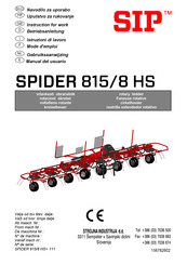 SIP SPIDER 815/8 HS Instruction For Work