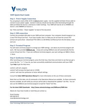 Valon 5009 Quick Start Manual