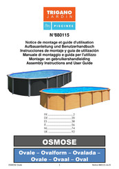 Trigano Jardin OSMOSE Oval Assembly Instructions And User Manual
