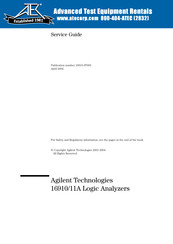 Agilent Technologies 16911A Service Manual