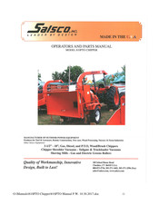 Salsco 810PTO Operator And Parts Manual