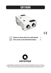 aerauliqa QR180M Installation, Use And Maintenance Manual
