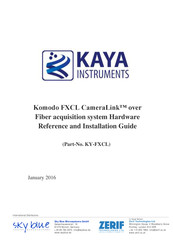 Kaya Instruments Komodo FXCL Hardware Reference And Installation Manual