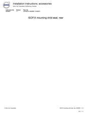 Volvo 30758234 Installation Instructions, Accessories