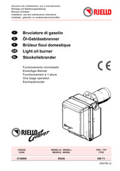 Riello 399 T1 Installation, Use And Maintenance Instructions