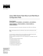 Cisco CPAACS-3620RM-19 Configuration Note