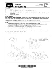Witter KA26U-FIT Fitting Instructions