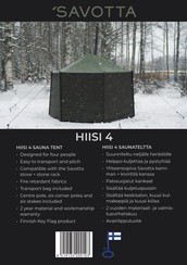 Savotta HIISI 4 Instructions