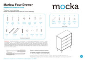 Mocka Marlow Four Drawer Assembly Instructions Manual