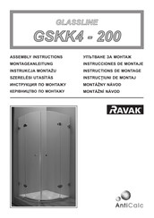 RAVAK GLASSLINE GSKK4-200 Assembly Instructions Manual