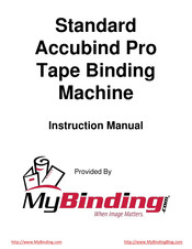 Standard AccuBind Pro Operator's Manual