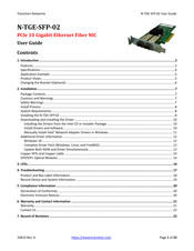 Transition Networks N-TGE-SFP-02 User Manual