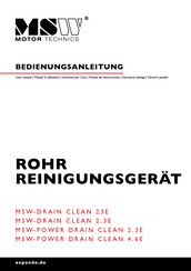 MSW POWER DRAIN CLEAN 4.6E User Manual