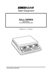 Adam Equipment AZplus Series Manual
