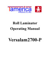Tamerica Versalam 2700-P Operating Manual