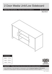 Argos 2 Door Media Unit/Low Sideboard 482/0437 Assembly Instructions Manual