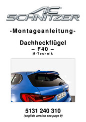AC Schnitzer F40 Fitting Instructions Manual