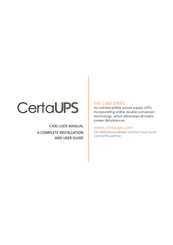 CertaUPS C400-010-C Installation And User Manual