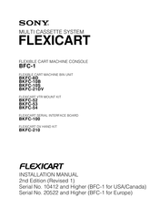 Sony FLEXICART BFC-1 Installation Manual