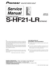 Pioneer S-HF21-LR Instructions For Use