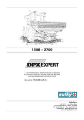 Sulky Burel DPX Expert 2100 Manual