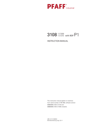 Pfaff Industrial 3108-1/1306 with BDF P1 Instruction Manual