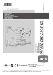 BFT PERSEO CBD 230.P SD Installation Manual